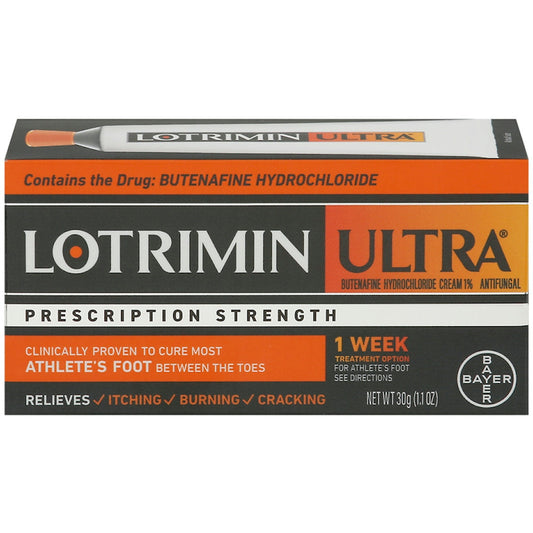 Lotrimin Ultra Athlete's Foot Antifungal Cream, 1-Week Treatment with Butenafine Hydrochloride - 1.1 oz