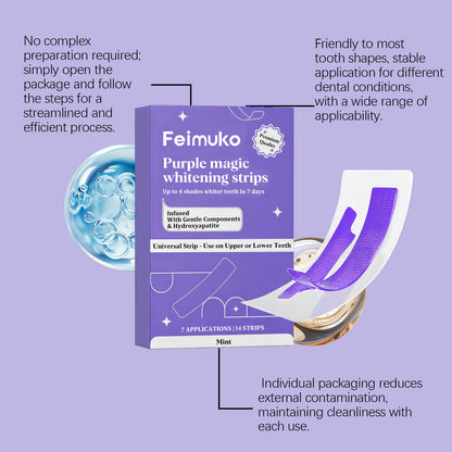 Bandes de blanchiment dentaire violettes