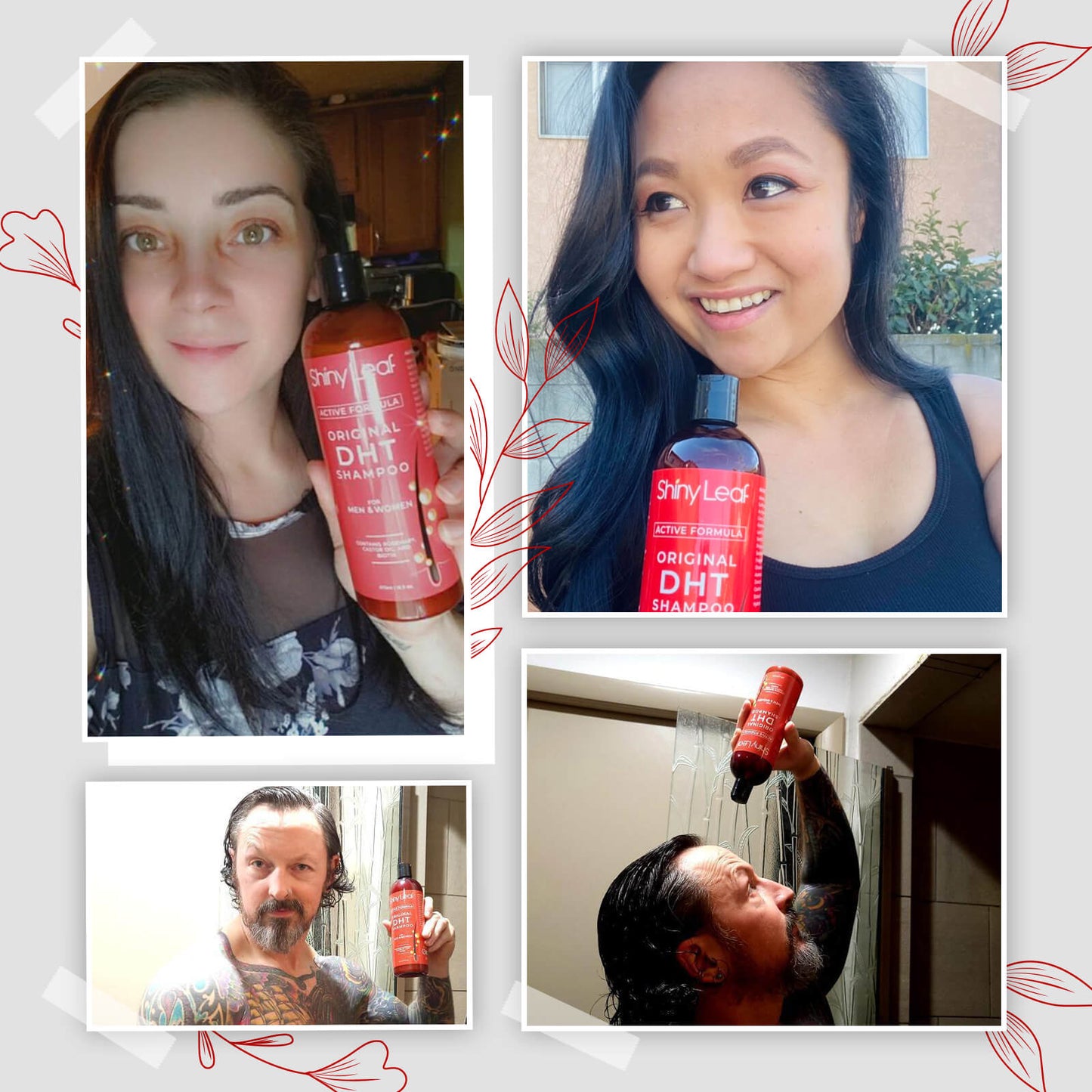 DHT Blocker Haarwuchsshampoo 473 ml, aktive Formel für Haarwachstum mit Biotin