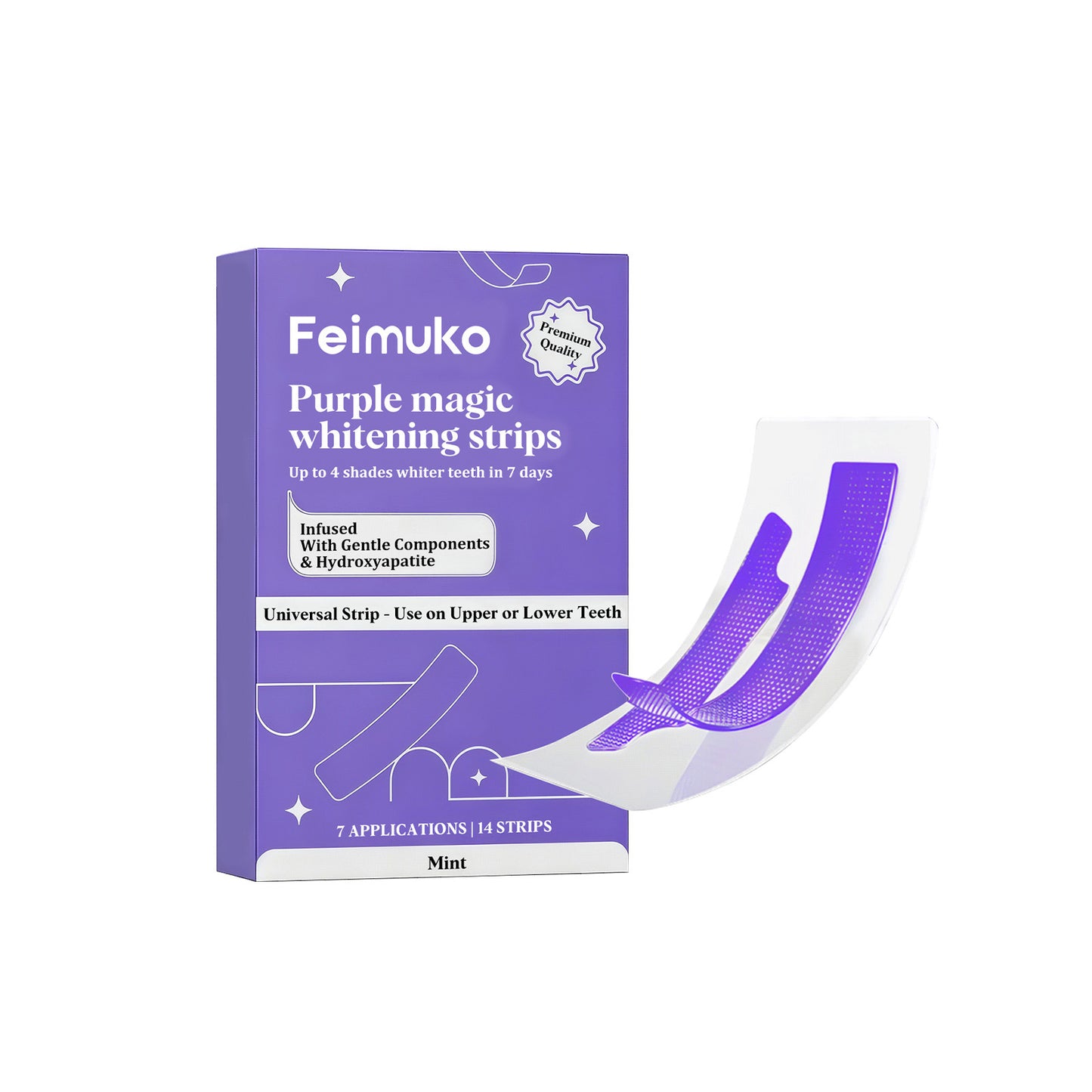 Bandes de blanchiment dentaire violettes